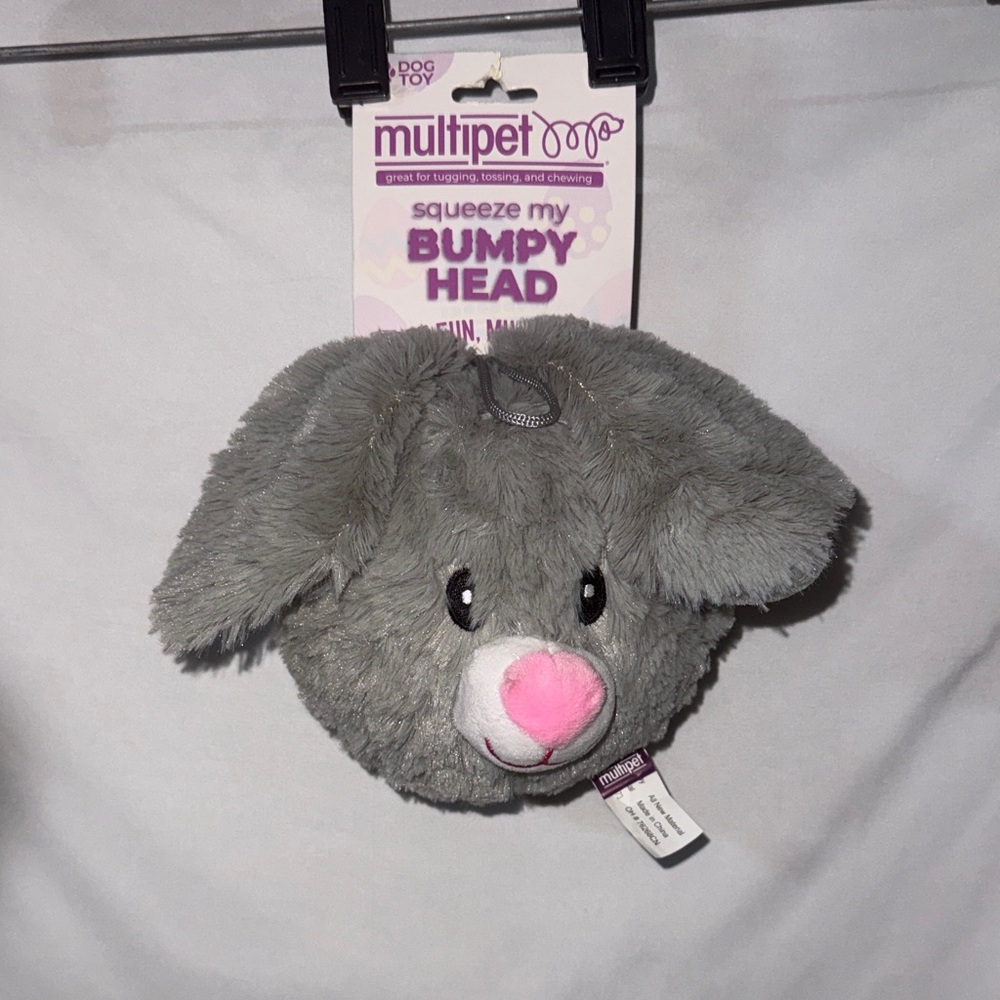 Multipet Bumpy Head Easter Bunny Dog Toy